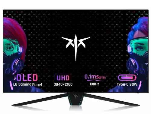 Монитор 42" KTC G42P5 OLED 3840x2160, 138 Гц, 0.1 мс, 16:9, 600 кд/м2, 2xHDMI, 1xDP, 1xUSB-C, 2xUSB, 1x3.5 мм, белый,без подставки