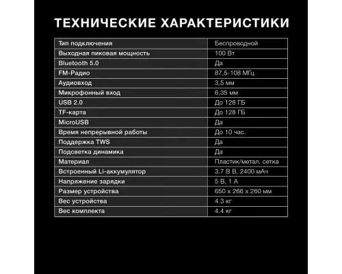 Портативная колонка HYUNDAI H-MC1235