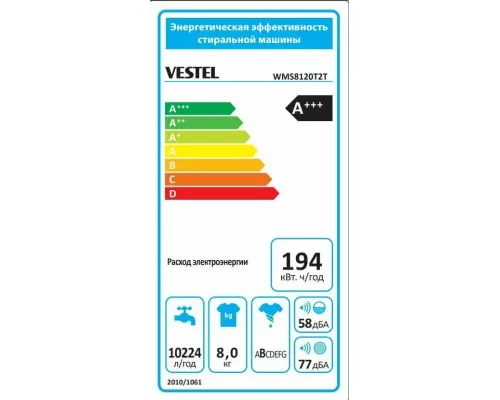 Стиральная машина VESTEL WMS8120T2TB черный