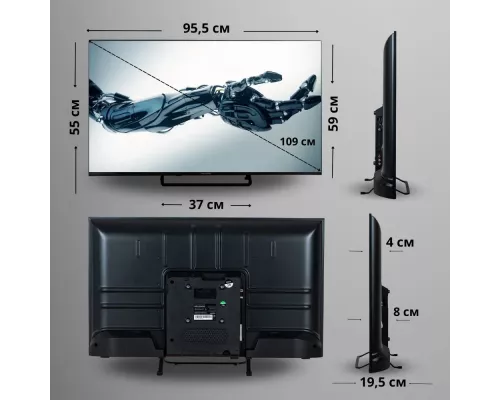 Телевизор HOLLEBERG HGTV-LED43UHDS102T2
