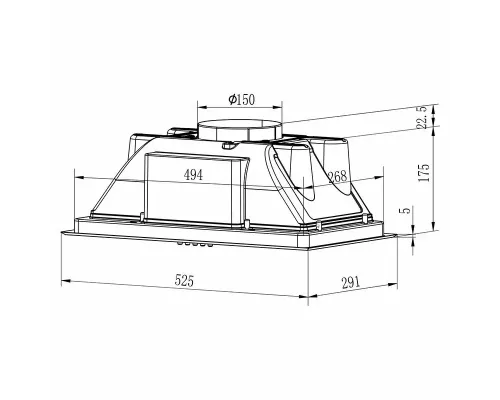 Встраиваемая вытяжка Evelux Margit 60 B