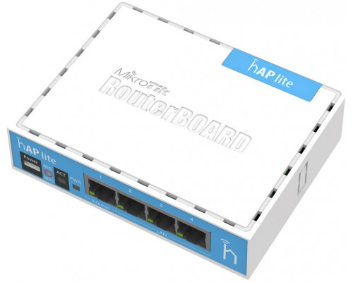 Роутер MIKROTIK hAP lite (RB941-2ND) N300 10/100BASE-TX белый Роутер MIKROTIK hAP lite (RB941-2ND) N300 10/100BASE-TX белый