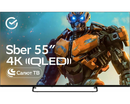 Телевизор Sber SDX 55UQ5236 QLED черный Телевизор Sber SDX 55UQ5236 QLED черный