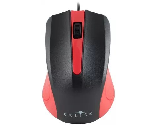 Мышь OKLICK 225M черный/красный