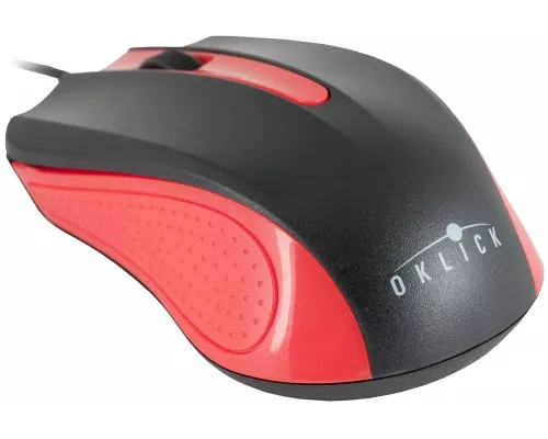 Мышь OKLICK 225M черный/красный
