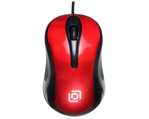 Мышь OKLICK 385M черный/красный