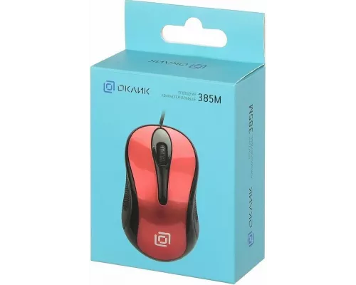 Мышь OKLICK 385M черный/красный