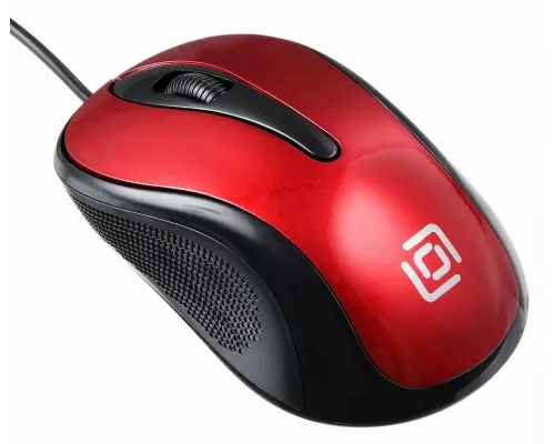 Мышь OKLICK 385M черный/красный