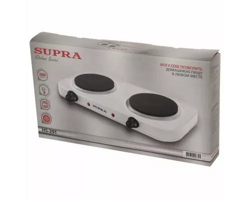 Настольная плита SUPRA HS-291 белая.