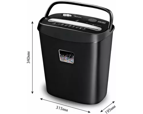 Шредер Cactus CS-SH-P4 черный