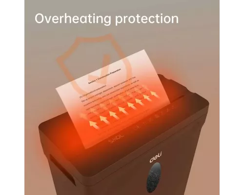 Шредер Deli ET014 черный