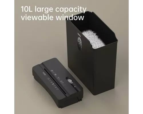 Шредер Deli ET014 черный