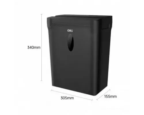 Шредер Deli ET015 черный
