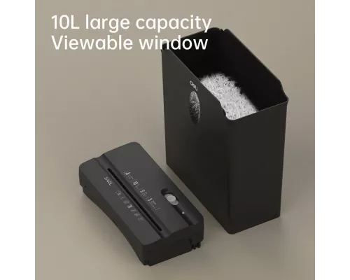 Шредер Deli ET015 черный