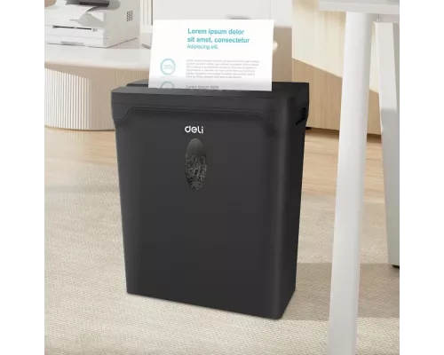 Шредер Deli ET015 черный