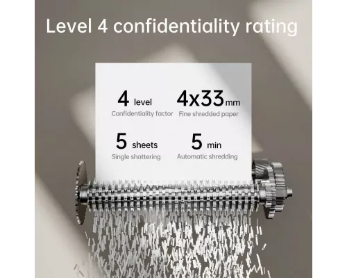 Шредер Deli ET015 черный