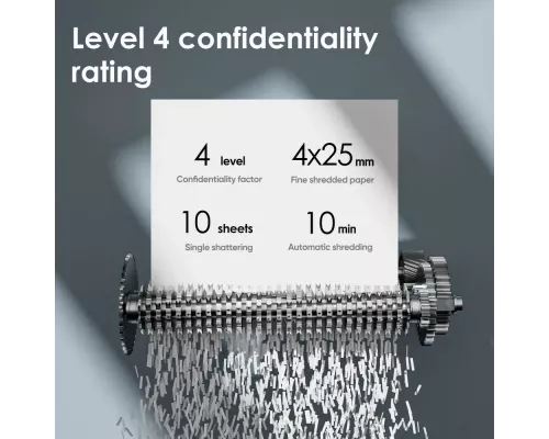 Шредер Deli ET051 белый