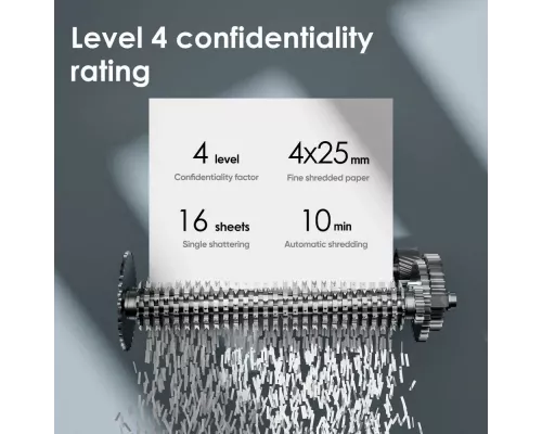 Шредер Deli ET053 белый