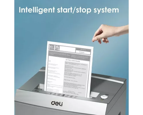 Шредер Deli ET096 серебристый