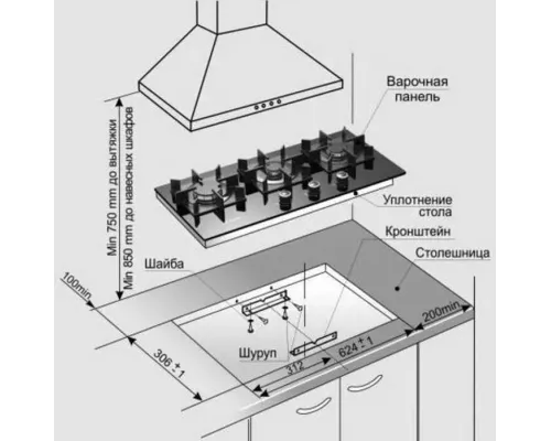Варочная поверхность GEFEST ПВГ 2150-01 К33 черн.
