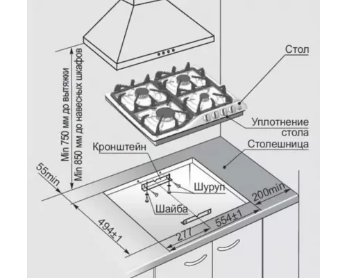 Варочная поверхность GEFEST СГ СН 1210-02 К4 белый