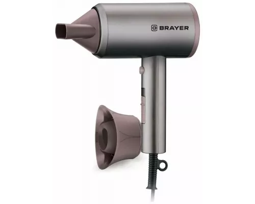 Фен BRAYER BR3022 серый/розовый