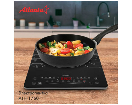 Настольная плита ATLANTA ATH-1760 черный Настольная плита ATLANTA ATH-1760 черный