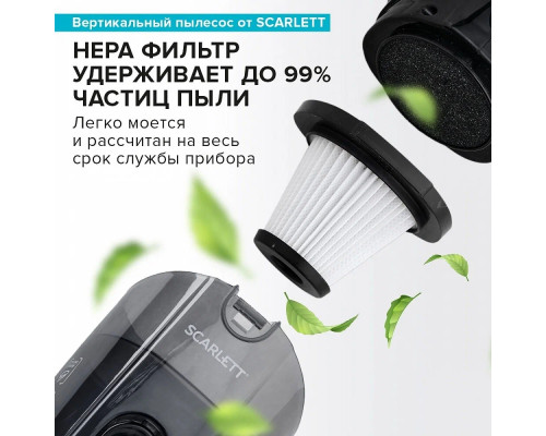 Вертикальный пылесос SCARLETT SC-VC80H23 белый/ бирюзовый Вертикальный пылесос SCARLETT SC-VC80H23 белый/ бирюзовый