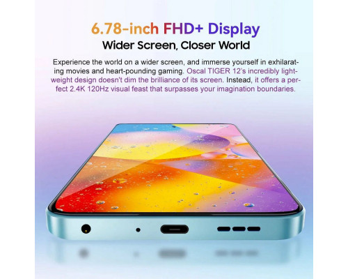 Смартфон OSCAL Tiger 12 8/128Gb голубой Смартфон OSCAL Tiger 12 8/128Gb голубой