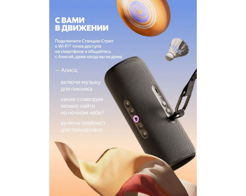 Умная колонка Яндекс Станция Стрит YNDX-00030BLK чёрный Умная колонка Яндекс Станция Стрит YNDX-00030BLK чёрный