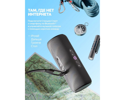 Умная колонка Яндекс Станция Стрит YNDX-00030BLK чёрный Умная колонка Яндекс Станция Стрит YNDX-00030BLK чёрный