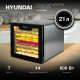 Сушка для овощей и фруктов Hyundai HYFD-8802 серебристый