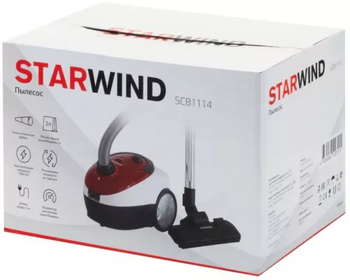 Пылесос STARWIND SCB1114 красный/белый