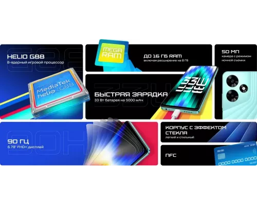 Смартфон Infinix Hot 30 8/128Gb белый