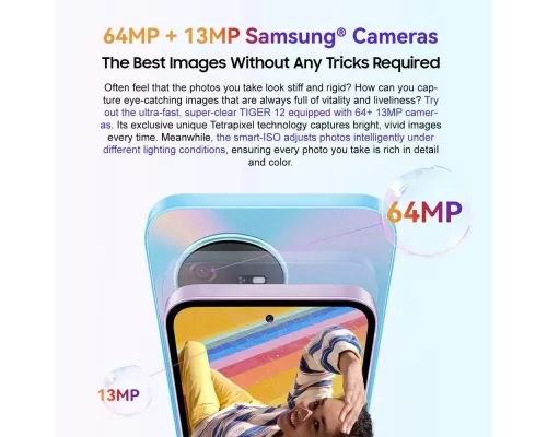 Смартфон OSCAL Tiger 12 12/256Gb голубой