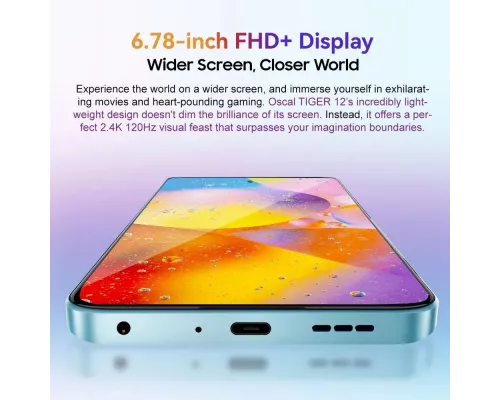 Смартфон OSCAL Tiger 12 8/128Gb голубой