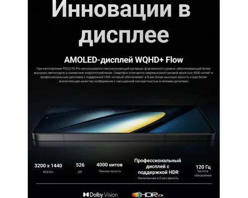 Смартфон POCO F6 Pro 12/256Gb черный