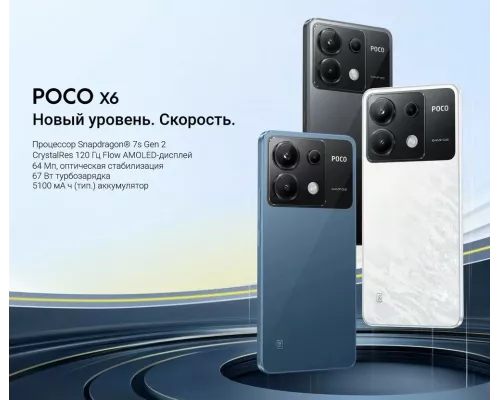 Смартфон POCO X6 5G 12/256Gb Black