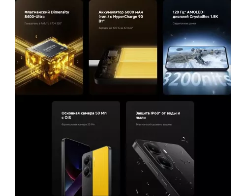 Смартфон POCO X7 Pro 5G 8/256Gb желтый