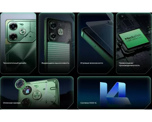 Смартфон Tecno POVA 6 8/256Gb зеленый