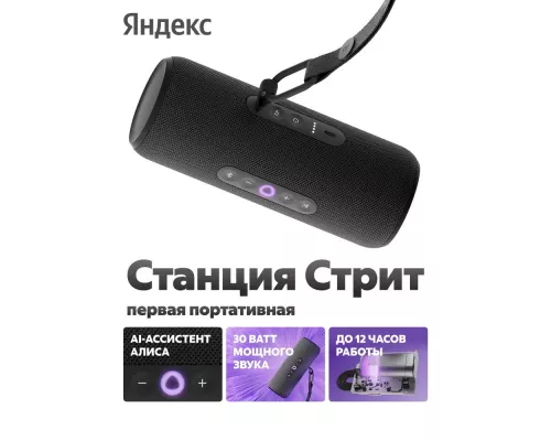 Умная колонка Яндекс Станция Стрит YNDX-00030BLK чёрный