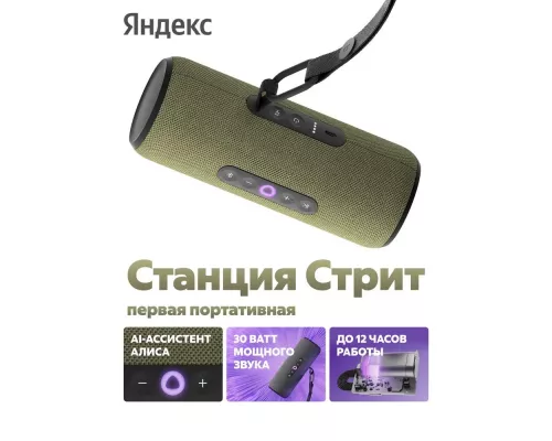 Умная колонка Яндекс Станция Стрит YNDX-00030GRN зелёный