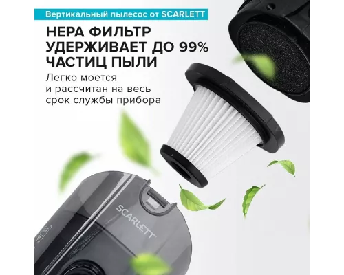 Вертикальный пылесос SCARLETT SC-VC80H23 белый/ бирюзовый
