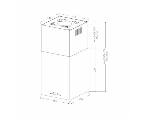 Вытяжка Korting KHA 45970 W Cube Вытяжка Korting KHA 45970 W Cube