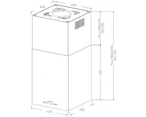 Вытяжка Korting KHA 45970 W Cube Вытяжка Korting KHA 45970 W Cube