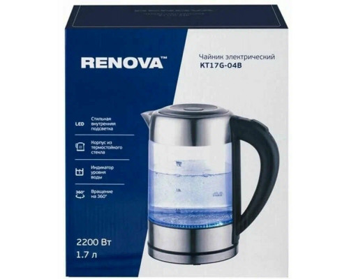 Чайник RENOVA KT17G-04B стекло Чайник RENOVA KT17G-04B стекло