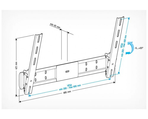 Кронштейн HOLDER LCD-T6609-B черный Кронштейн HOLDER LCD-T6609-B черный