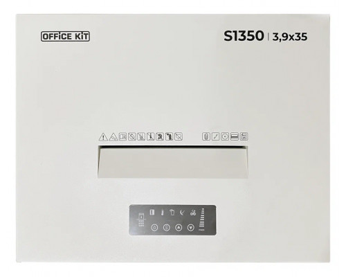 Шредер Office Kit S1350 3,9x35 белый (секр.P-4) Шредер Office Kit S1350 3,9x35 белый (секр.P-4)