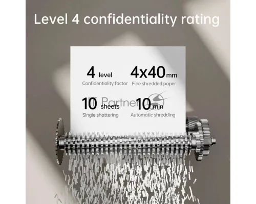 Шредер Deli ET024 черный