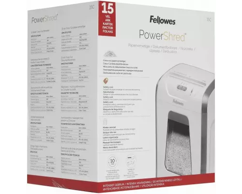 Шредер Fellowes PowerShred 15С белый